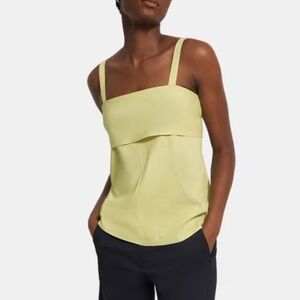 NWT Theory tie back top in key lime green